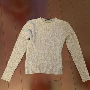 Gray polo cableknit sweater from Ralph Lauren sport